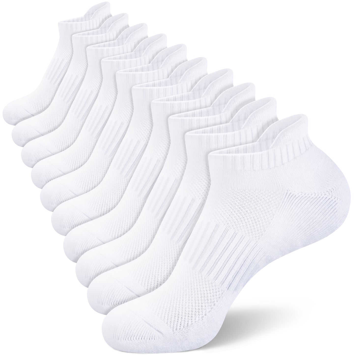SIXDAYSOX Womens Ankle Socks Low Cut Cushioned Running Socks No Show Athletic Socks 5 Pairs