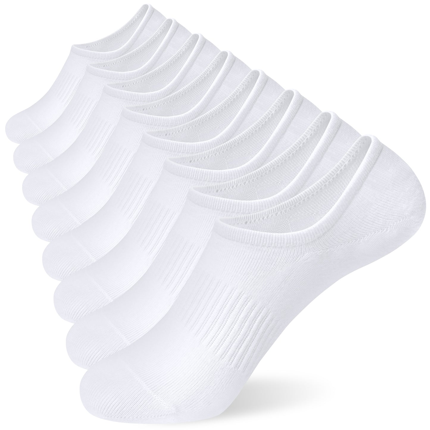 SIXDAYSOX No Show Socks Mens 8 Pair Invisible Low Cut Socks With Arch Support