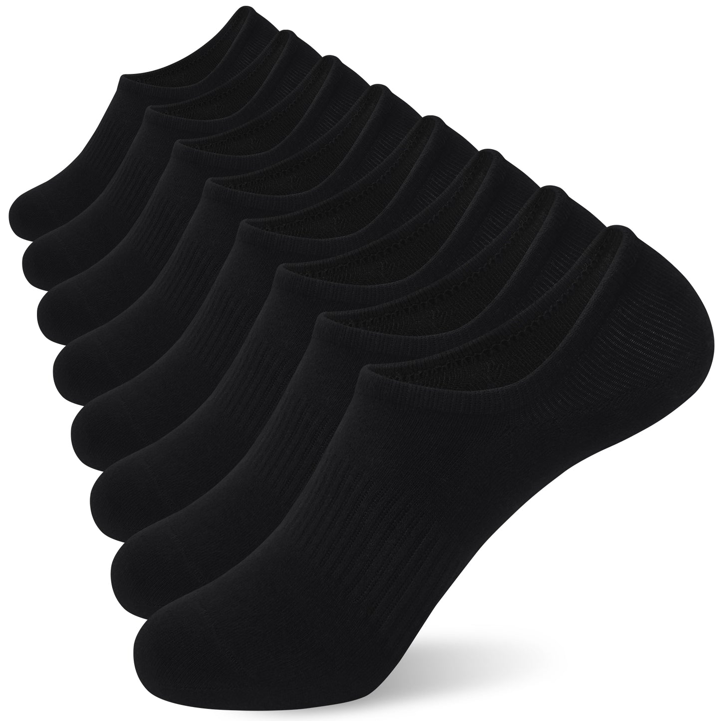 SIXDAYSOX No Show Socks Mens 8 Pair Invisible Low Cut Socks With Arch Support