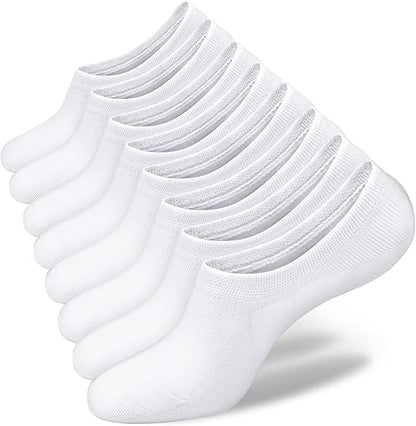 SIXDAYSOX Womens No Show Socks 4-8 Pairs Ondo Low Cut Non-Slip Socks Invisible Cotton Liner Socks