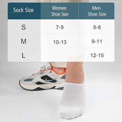 SIXDAYSOX No Show Socks Mens 8 Pair Invisible Low Cut Socks With Arch Support