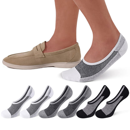 No Show Socks Men Thin Low Cut Non Slip Socks for Loafer 10-13/13-15