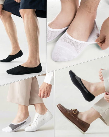 SIXDAYSOX 8/6 Pairs No Show Socks Men Thin Liner Ultra Low Cut Loafer Socks