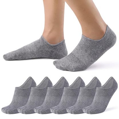 SIXDAYSOX No Show Socks Men 6/8 Pack Cotton Ankle Socks Size 10-13/13-15