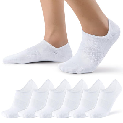 SIXDAYSOX No Show Socks Men 6/8 Pack Cotton Ankle Socks Size 10-13/13-15