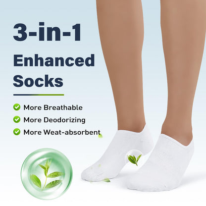 SIXDAYSOX No Show Socks Men 6/8 Pack Cotton Ankle Socks Size 10-13/13-15