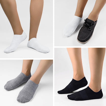 SIXDAYSOX No Show Socks Men 6/8 Pack Cotton Ankle Socks Size 10-13/13-15