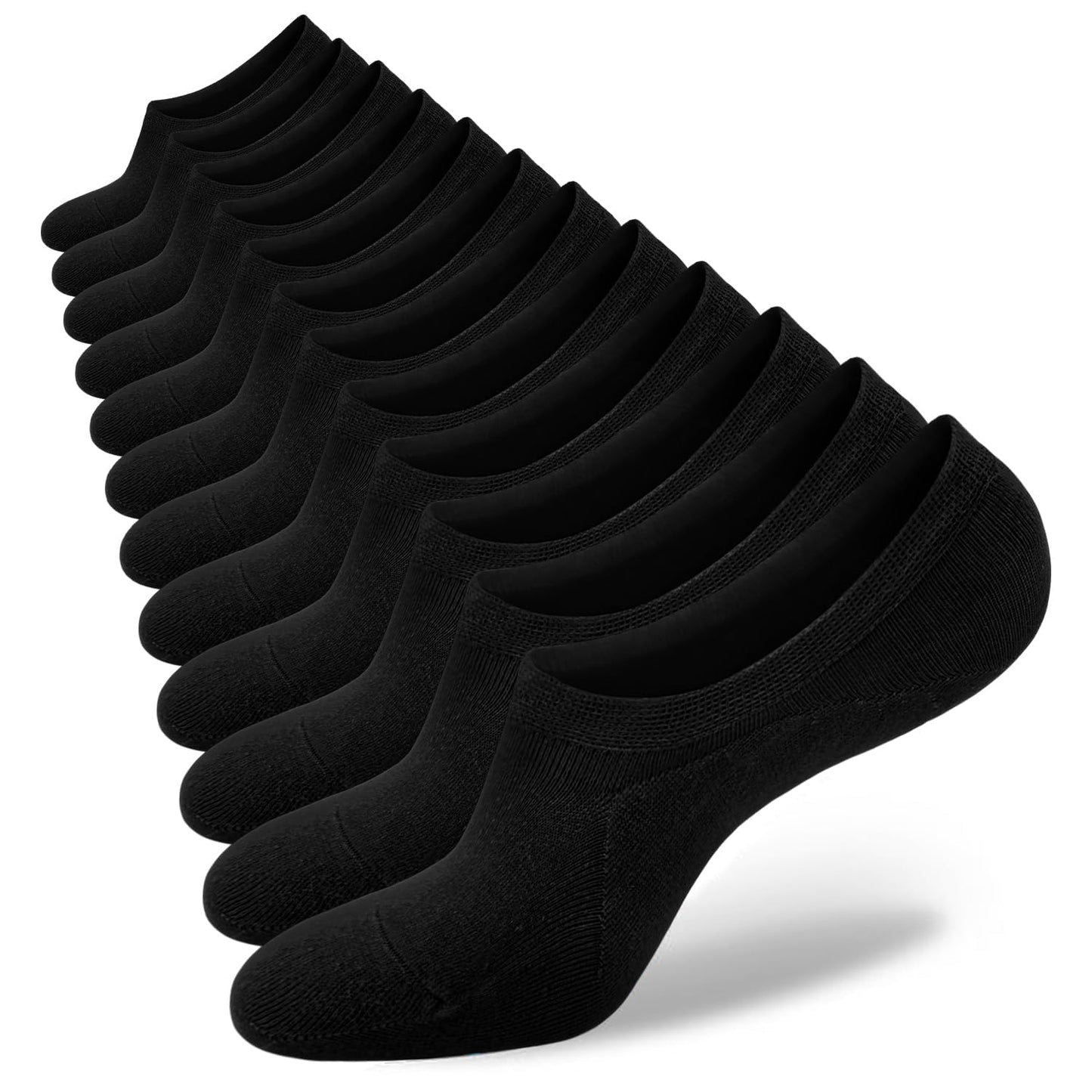 SIXDAYSOX Womens No Show Socks 4-8 Pairs Ondo Low Cut Non-Slip Socks Invisible Cotton Liner Socks