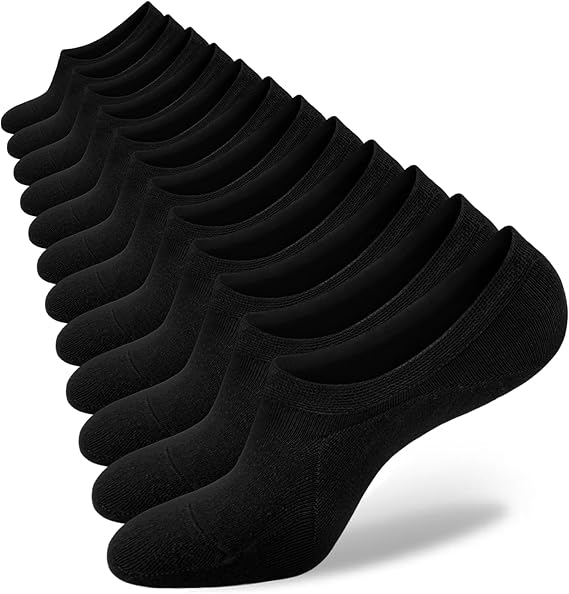 SIXDAYSOX Womens No Show Socks 4-8 Pairs Ondo Low Cut Non-Slip Socks Invisible Cotton Liner Socks