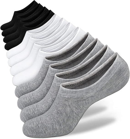 SIXDAYSOX Womens No Show Socks 4-8 Pairs Ondo Low Cut Non-Slip Socks Invisible Cotton Liner Socks