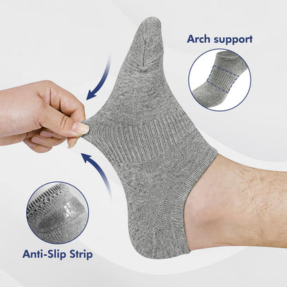 SIXDAYSOX 6/8 Pairs No Show Socks for Men, Low Cut Ankle Socks Non Slip