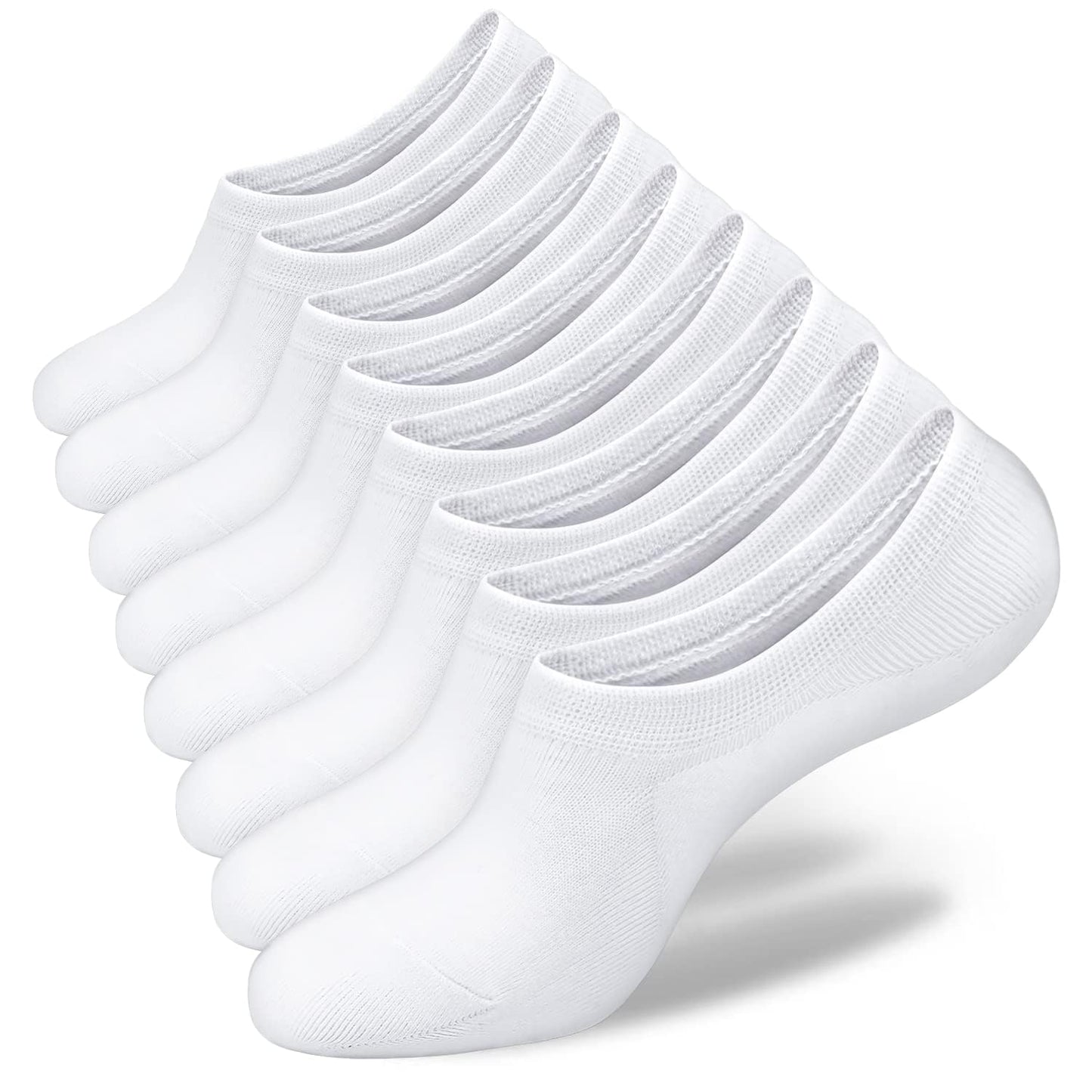 SIXDAYSOX Womens No Show Socks 4-8 Pairs Ondo Low Cut Non-Slip Socks Invisible Cotton Liner Socks