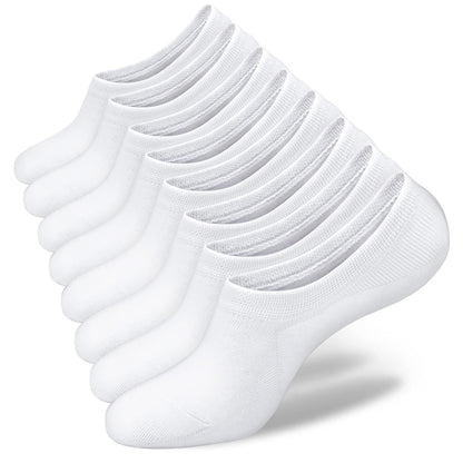 SIXDAYSOX Womens No Show Socks 4-8 Pairs Ondo Low Cut Non-Slip Socks Invisible Cotton Liner Socks