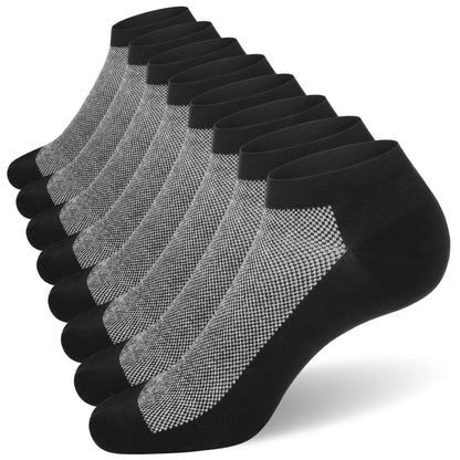 SIXDAYSOX 8 Pack Mens Ankle Socks Low Cut Comfort Casual Socks Size 10-13/13-15