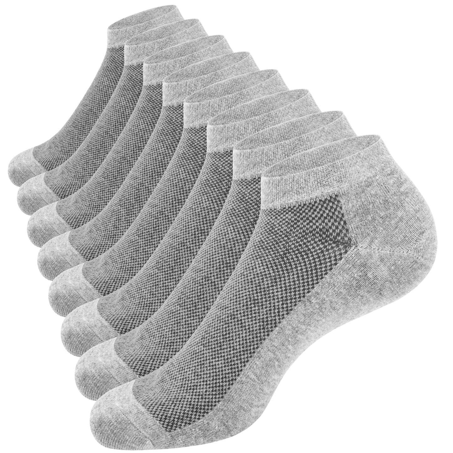 SIXDAYSOX 8 Pack Mens Ankle Socks Low Cut Comfort Casual Socks Size 10-13/13-15