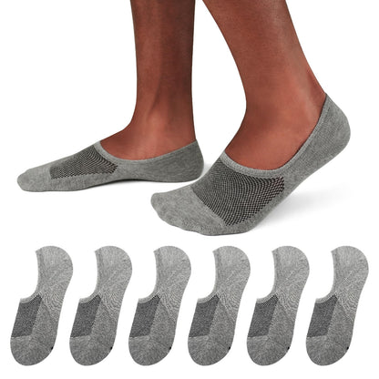 SIXDAYSOX No Show Socks Men 6/8 Pack Invisible Low Cut Socks Non Slip Short Socks Size 5-11/10-13