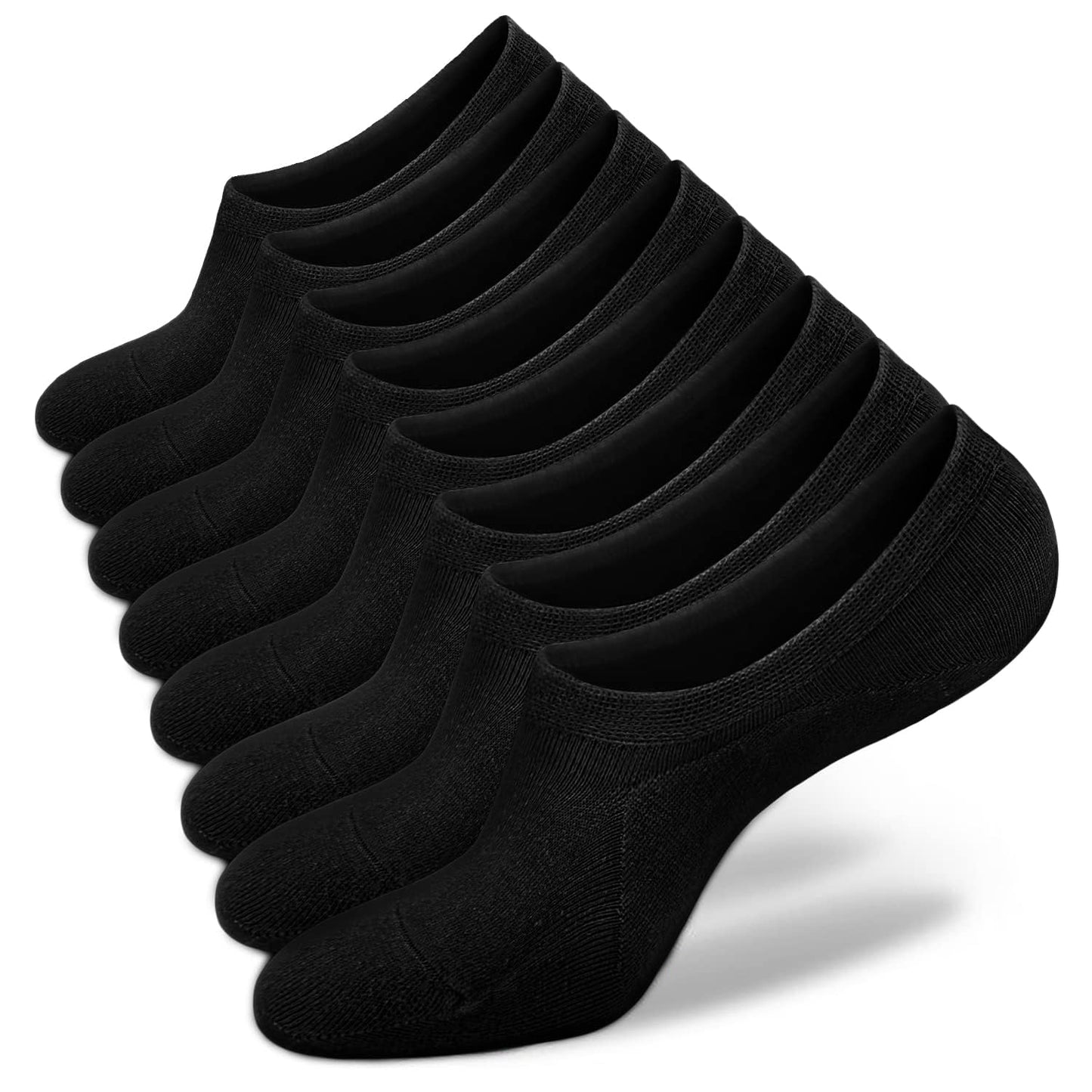 SIXDAYSOX Womens No Show Socks 4-8 Pairs Ondo Low Cut Non-Slip Socks Invisible Cotton Liner Socks