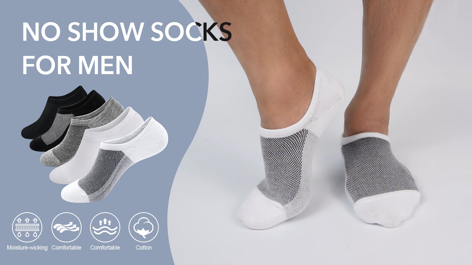 sixdaysox cotton mens no show socks breathable